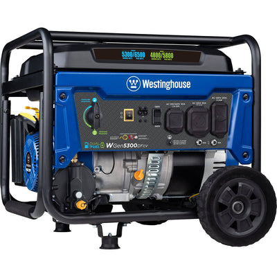 Westinghouse WGen5300DFcv - 5300 Watt Dual-fuel Portable Generator w/ RV Outlet & Co Sensor (CARB)